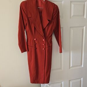 Elegant Red Long Sleeve Dress